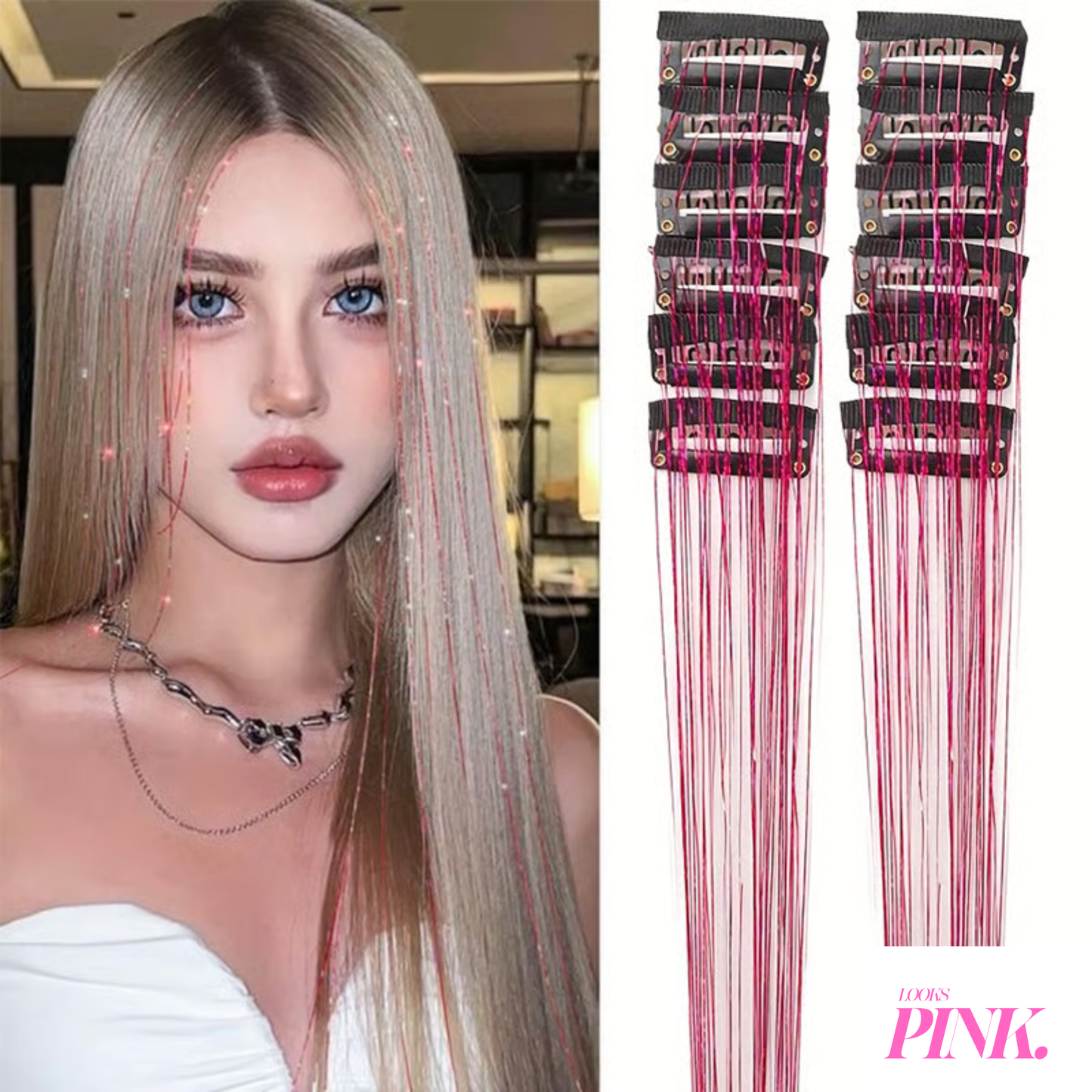 GlowPink™ Main Character Glow Glitter Hair